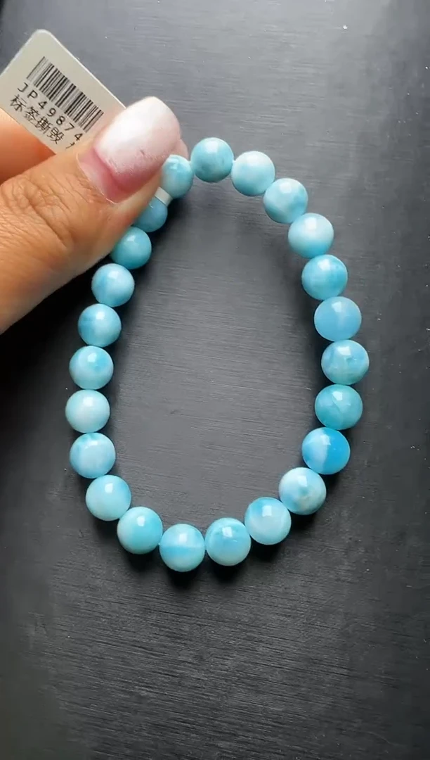 针钠钙石（海纹石）未镶嵌手串海纹石手串8m+ JP49874梦