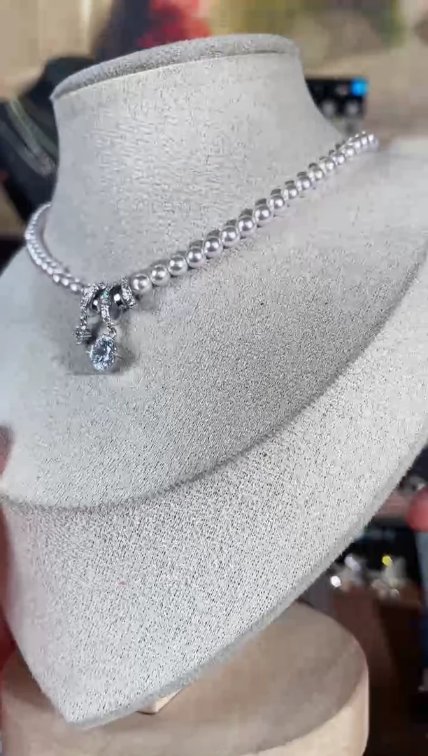 铜合金合成立方氧化锆925银豆7162