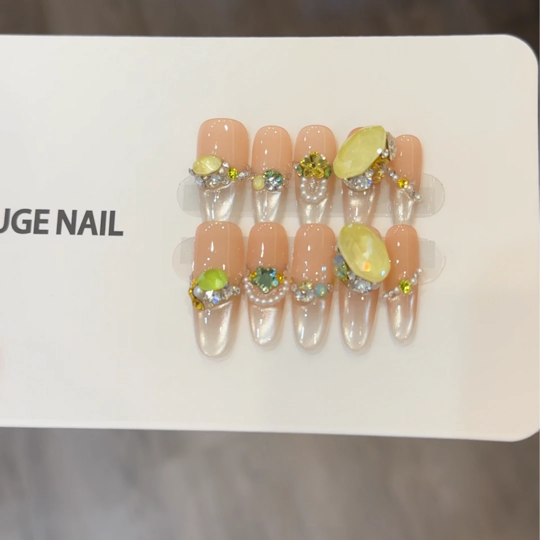 TugeNail“柠檬黄”【施家全华】贵族奢华高定设计款穿戴甲琳琳专属