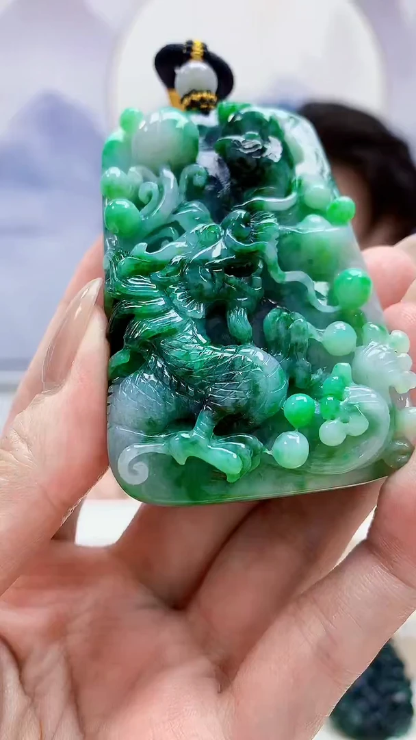 未镶嵌定制翡翠5060MM-毛货挂件61