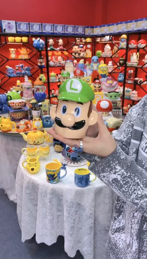 【闪购商品】1@@路易吉带盖陶瓷杯