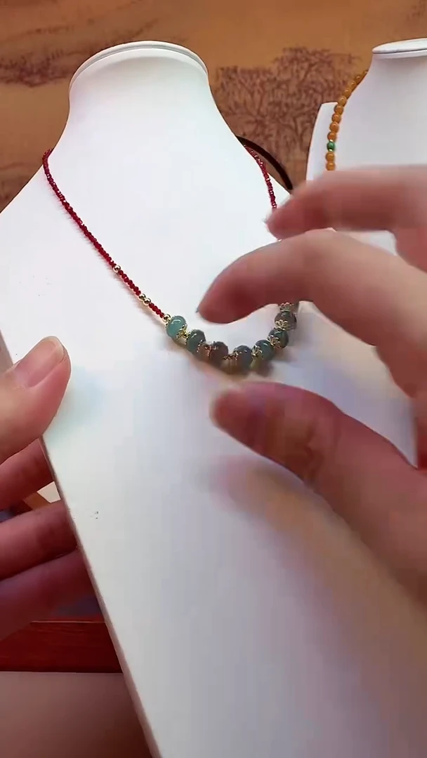颈饰14K金镶嵌翡翠X45