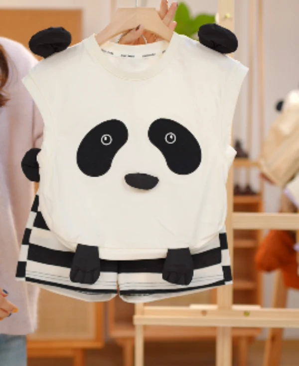 简尼熊2025夏款设计师原创圆领T恤JXTZ41090