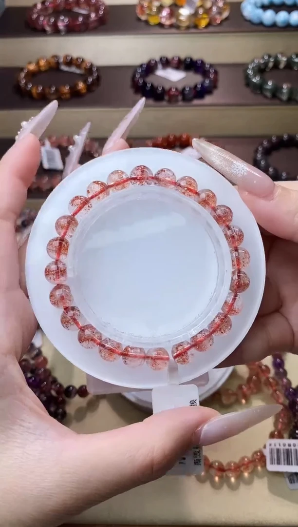 【闪购商品】水晶手链未镶嵌金草莓单圈7m+