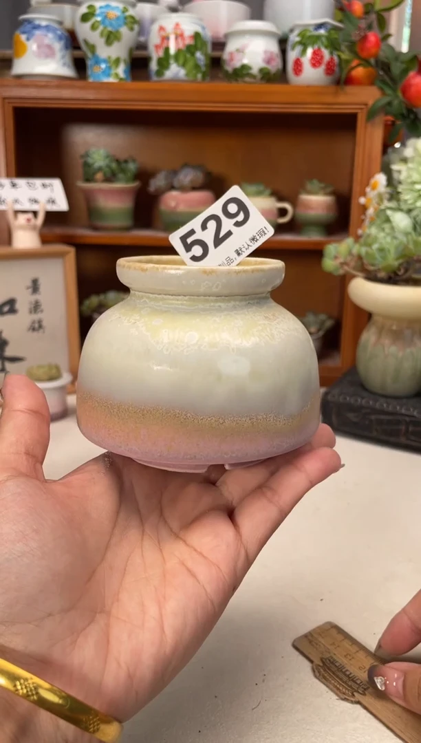 瓷片529知木小芳花盆