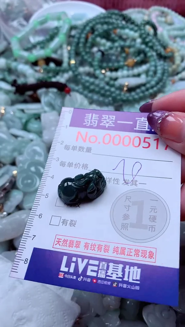 翡翠未镶嵌吊坠(不含链)517