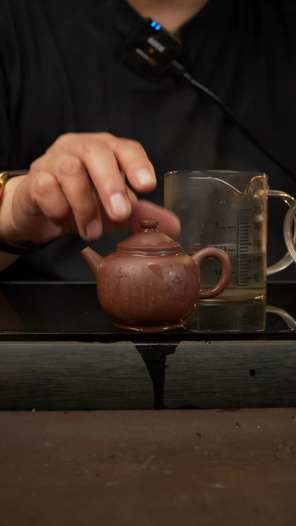 茶壶紫砂5 笠帽巨轮 紫泥 100cc