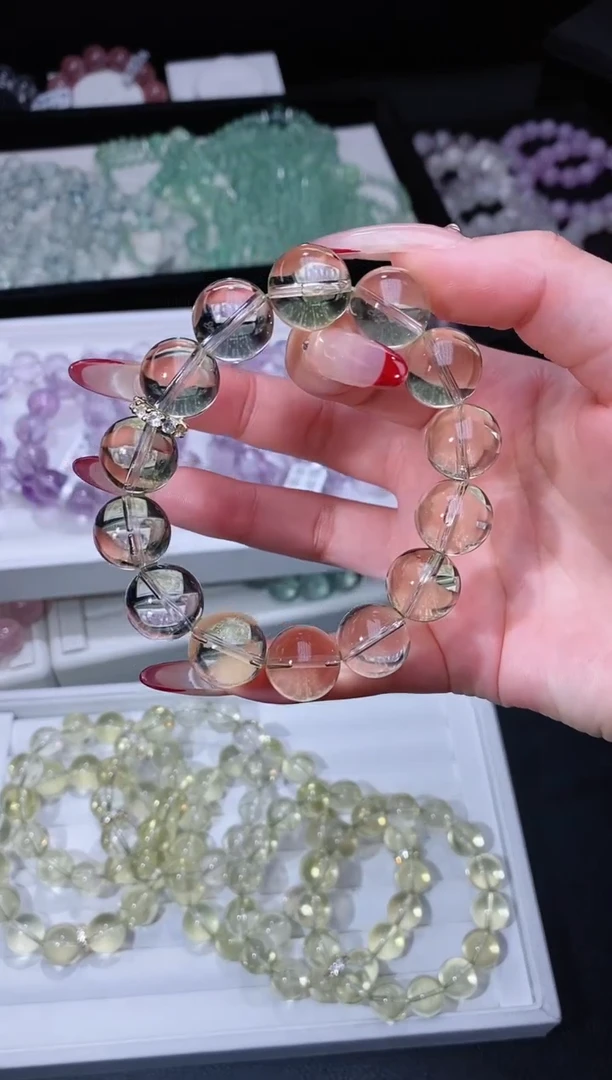 【闪购商品】水晶手链合金121.7巴西黄水晶手串 多样性发其一