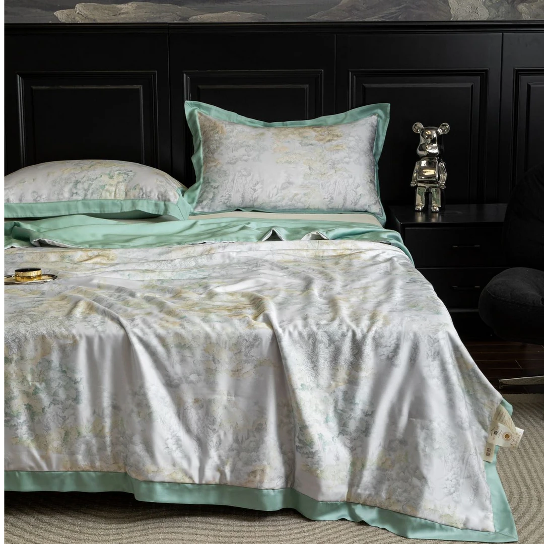 雅赞100%双宫桑蚕丝长丝棉被 手工定位 亲肤裸睡级轻盈蓬松透气