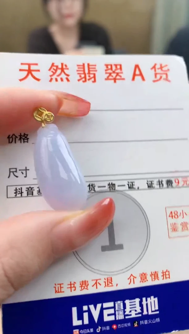 颈饰未镶嵌翡翠 天然A货翡翠挂件