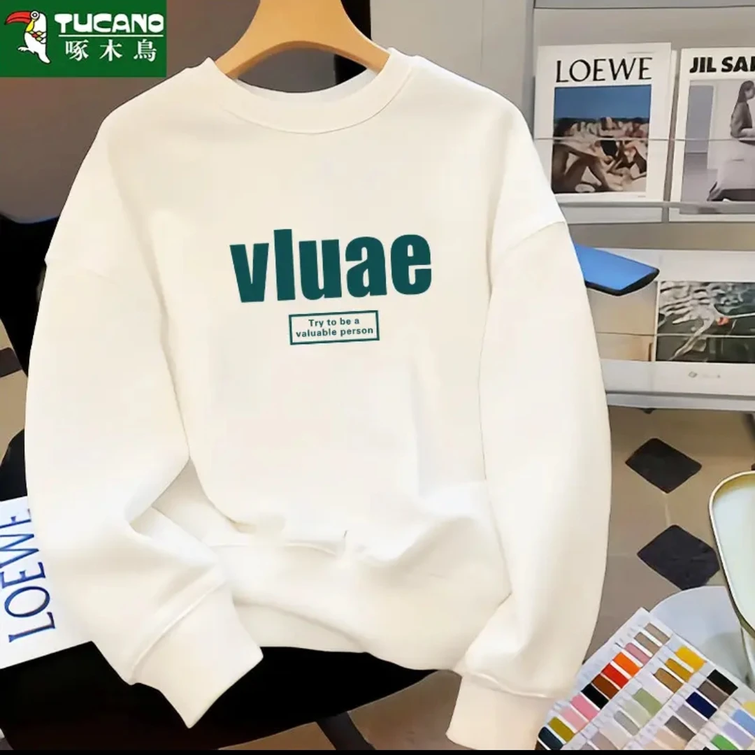 啄木鸟韩版秋冬季男士卫衣休闲圆领上衣服修身加绒长袖T恤打底衫