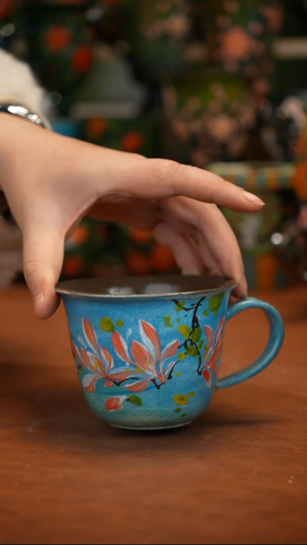 紫砂油画釉下彩手绘