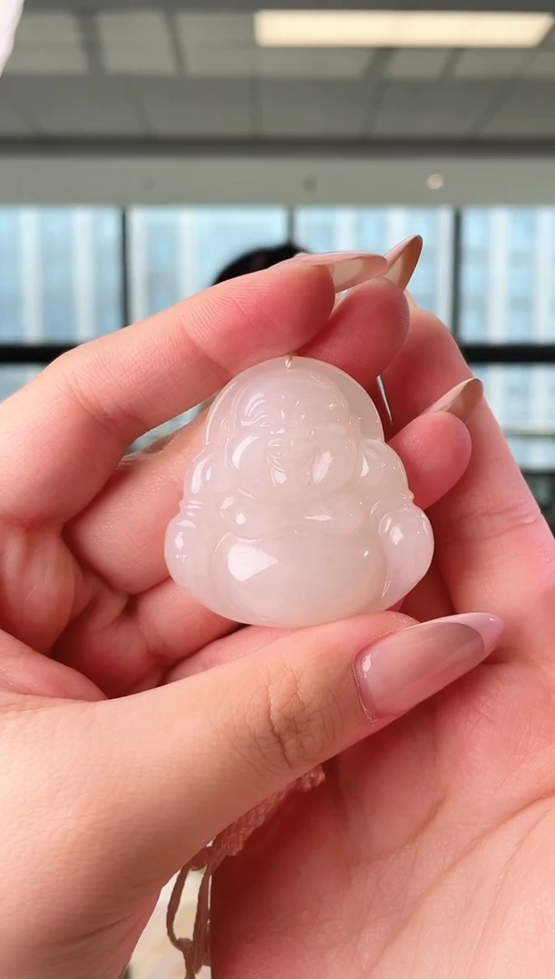 颈饰未镶嵌和田玉45白玉佛