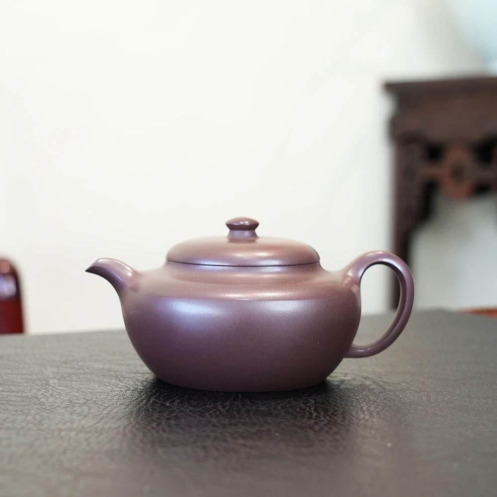宗丽紫砂自营福利款《潘玉壶》原矿高温紫泥泥半手工230cc宽口家用