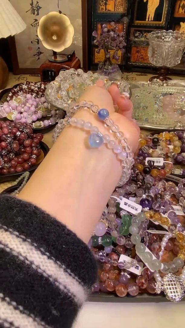 【闪购商品】水晶手链银S925镶嵌432手串