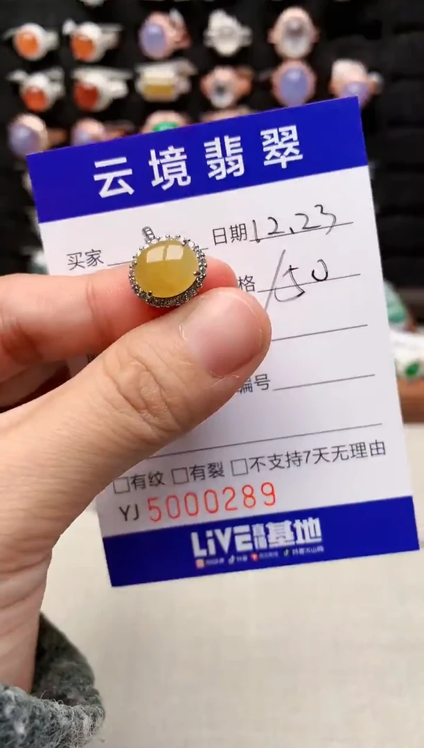 银S925镶嵌戒指翡翠0289