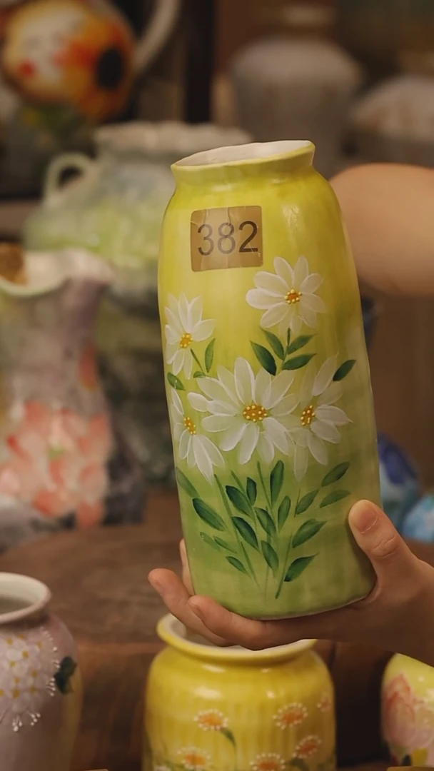 陶瓷382景德镇设计师手作花器摆件侘寂风