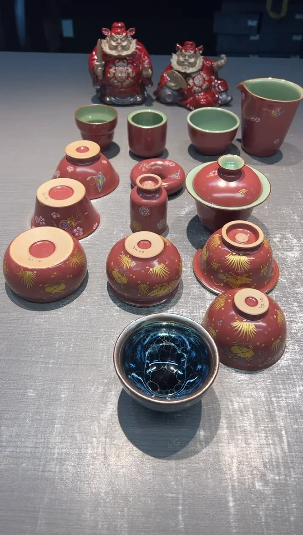 【闪购商品】建盏 蓝莲花 单杯束口