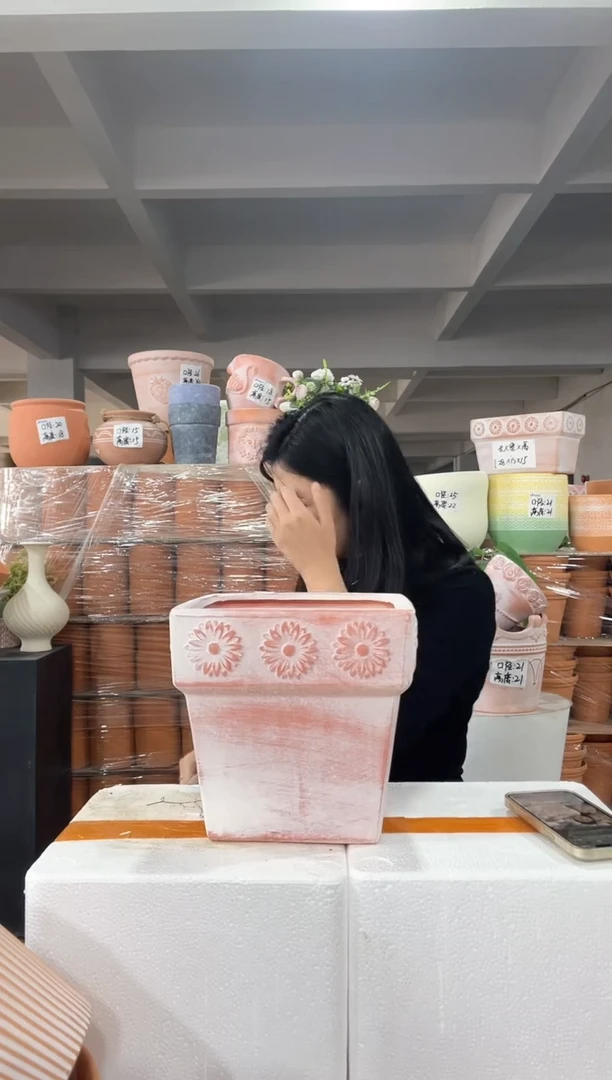 【闪购商品】红陶复古向日葵四方21-21