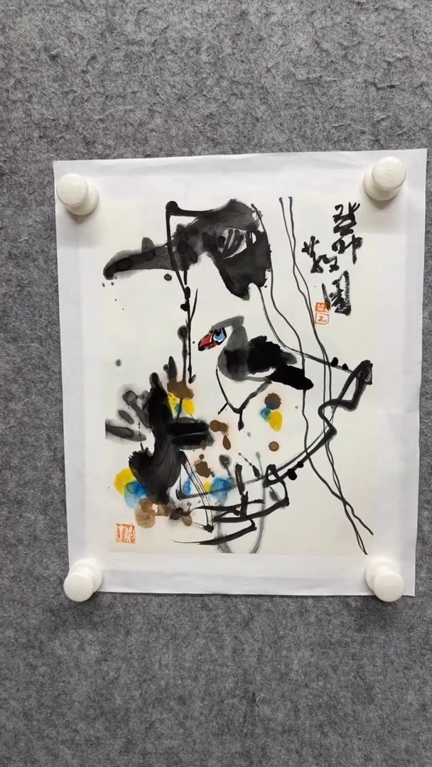 国画写意画花鸟画手绘