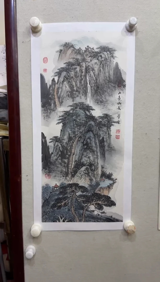 国画y天津人美-陈学智山水1.5平尺