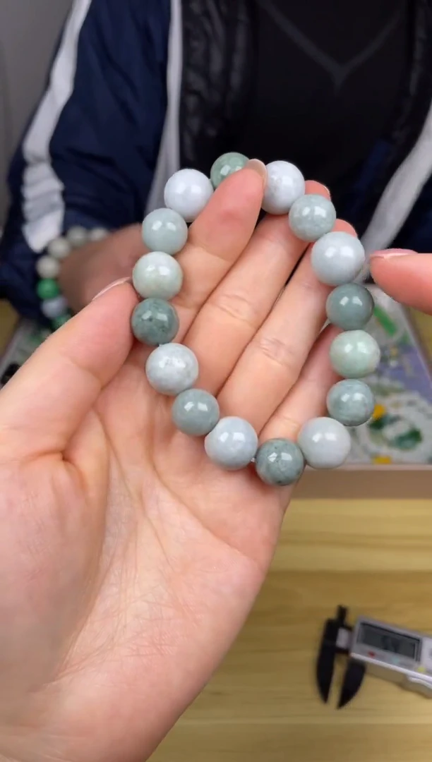 未镶嵌手链翡翠YT107大双色手串