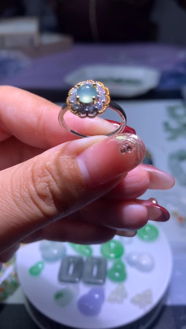 【闪购商品】翡翠颈饰银S925镶嵌净货