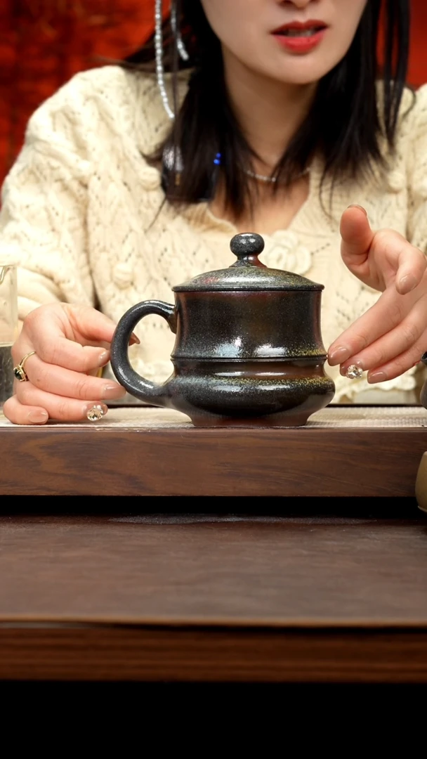 【闪购商品】紫砂茶壶红皮龙柴烧盖杯20号