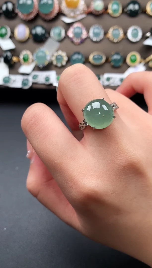 【闪购商品】翡翠戒指银S925镶嵌51241