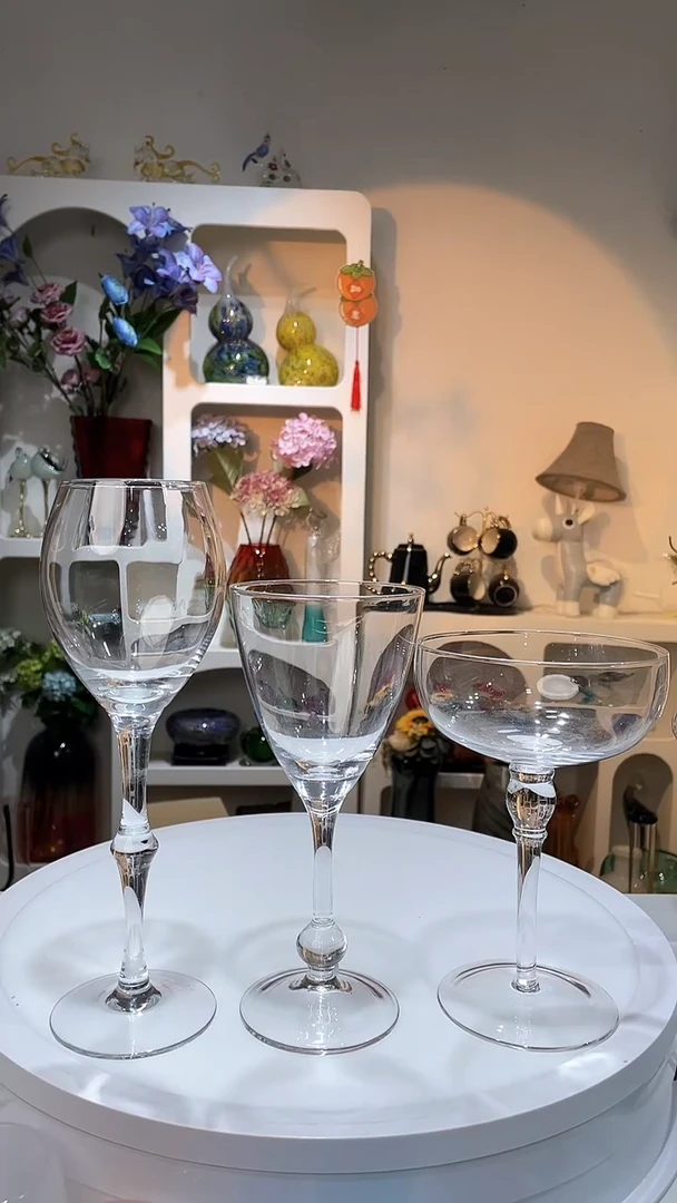 【闪购商品】水晶玻璃3只不同款红酒杯