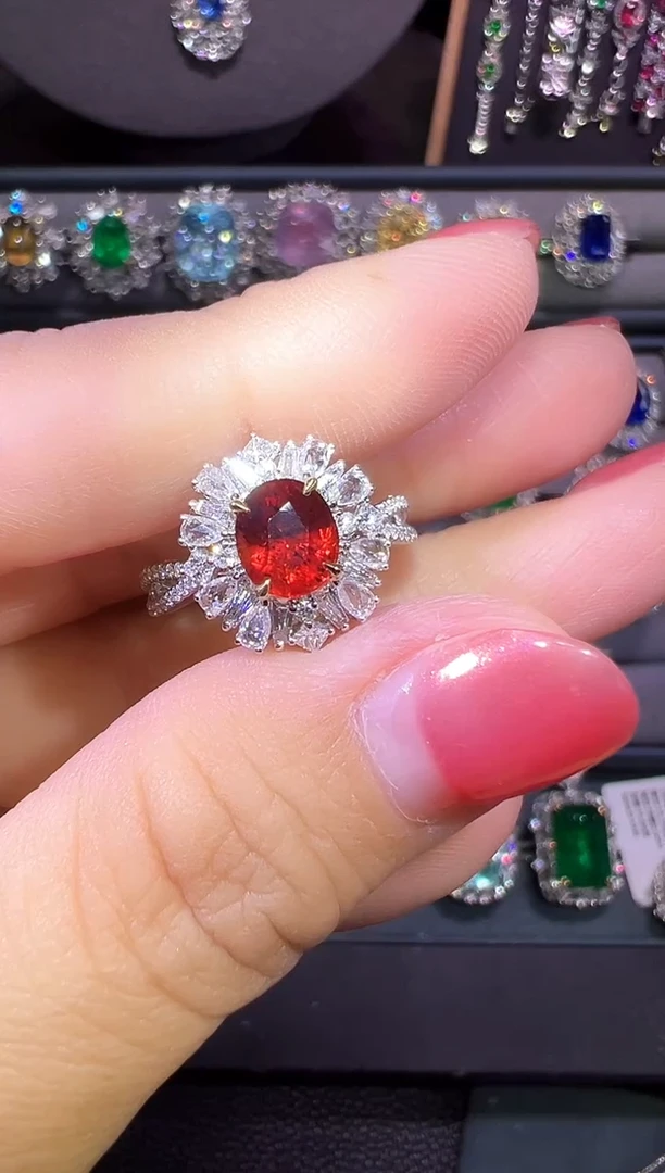 18K金镶嵌AIGS无烧红宝石1.62ct