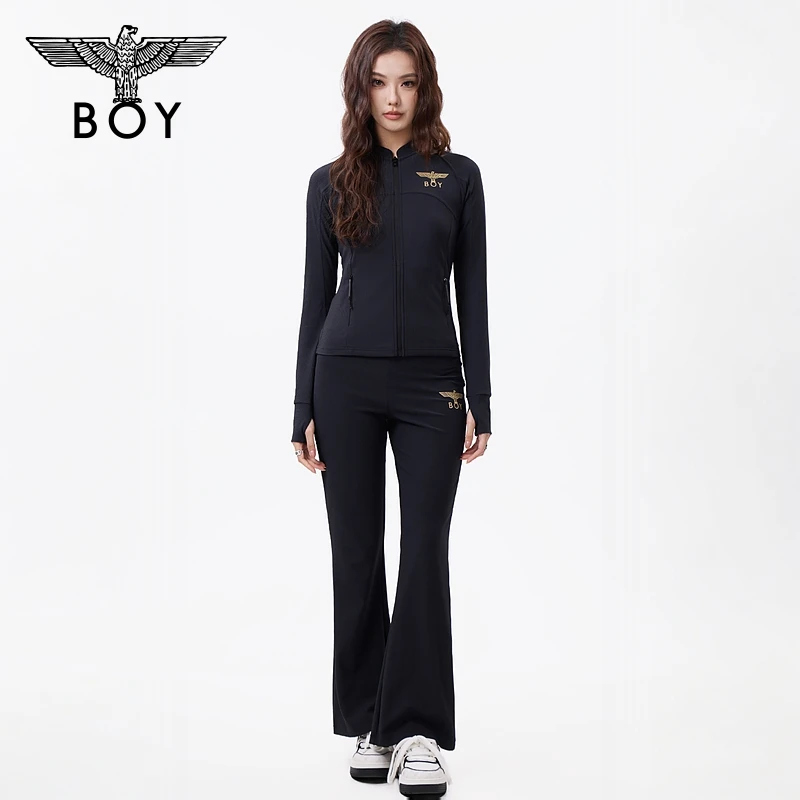 BOYLONDON春夏女款纯色修身简约运动瑜伽服休闲百搭外套W12901