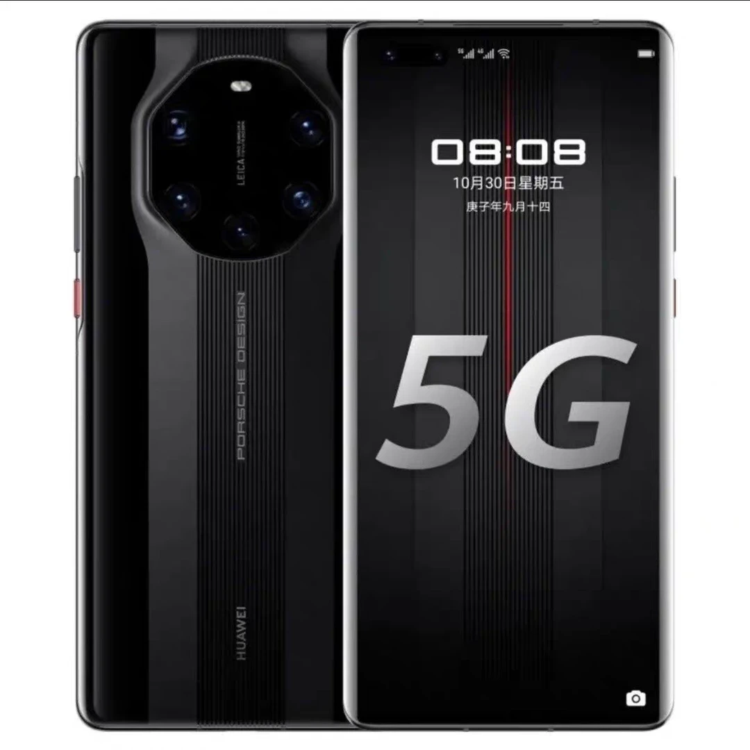 95新 Huawei/华为 保时捷设计5G双卡高端旗舰智能手机曲屏黑色