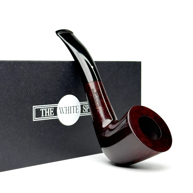 The White Spot 2012年制全新老标酒红色光面4135型石楠木烟斗