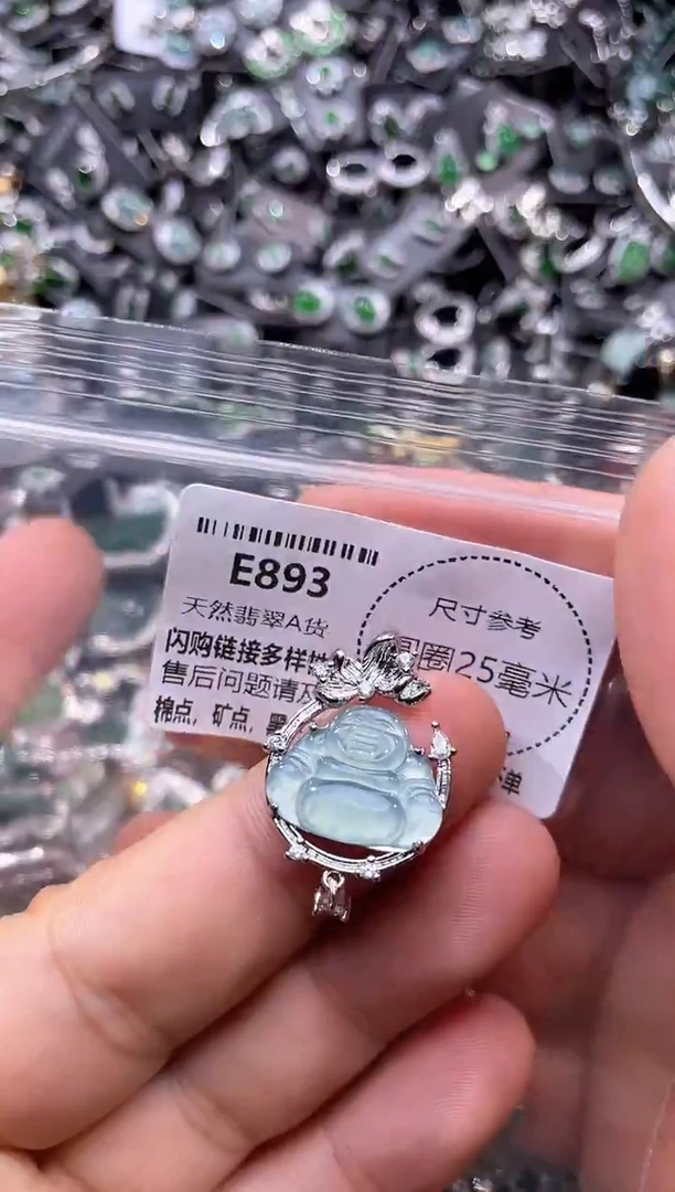 翡翠未镶嵌颈饰E893吊坠