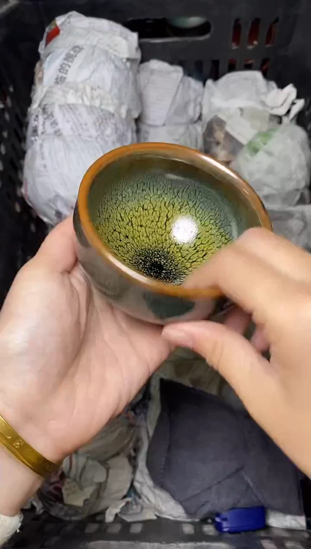 【闪购商品】茶盏绿鹧鸪 将军 盏三疯建盏茶器