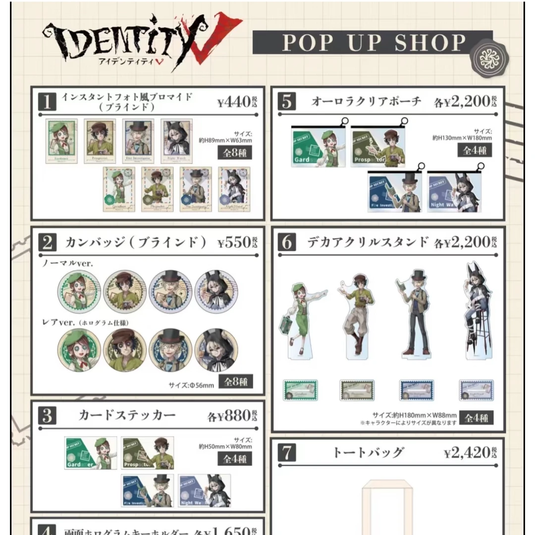 【第五人格】东京快闪 Travel Style吧唧盲盒