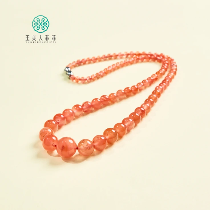 石惑珠宝%南红圆珠塔链项链%多样性发一