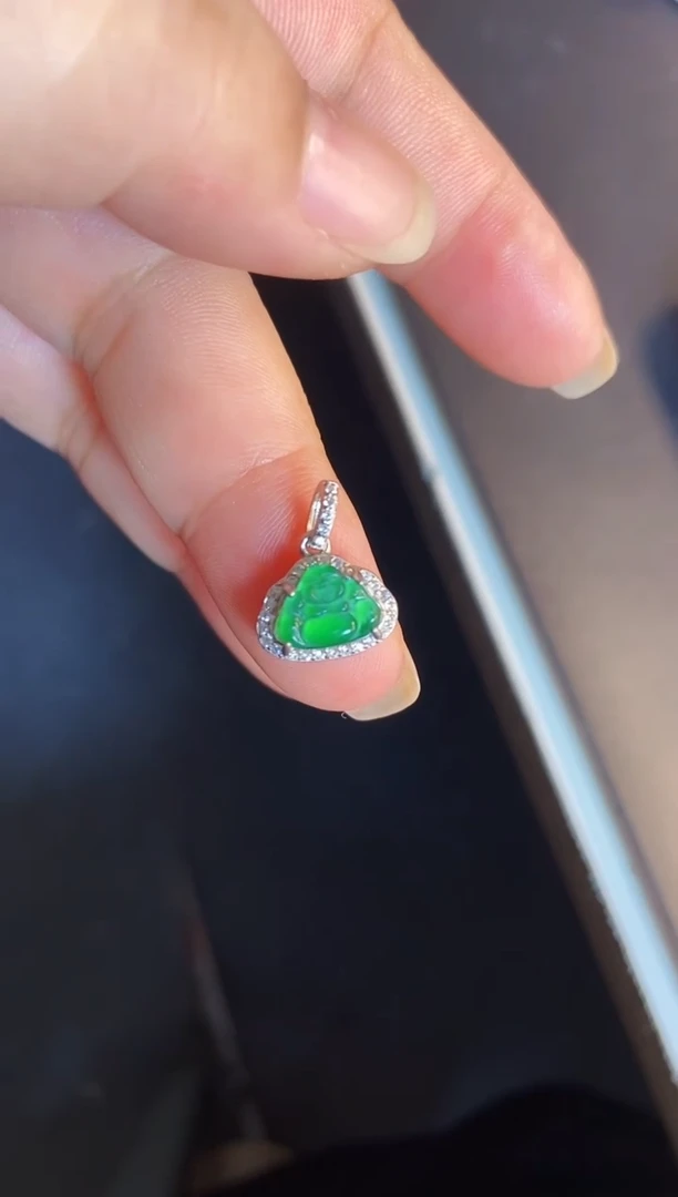 吊坠(不含链)银S925镶嵌翡翠1