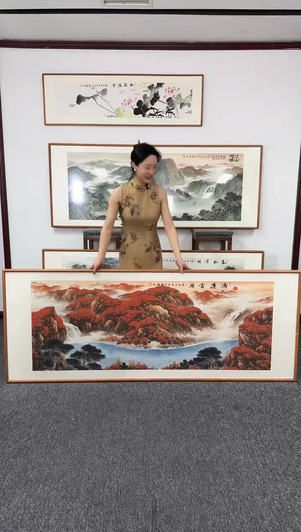 国画鸿运当头  210*80 刘海斌