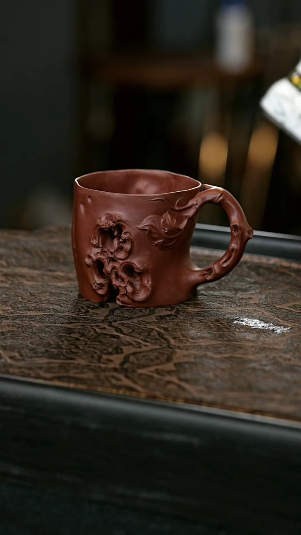 茶壶紫砂全手松鼠葡萄杯 一物见春