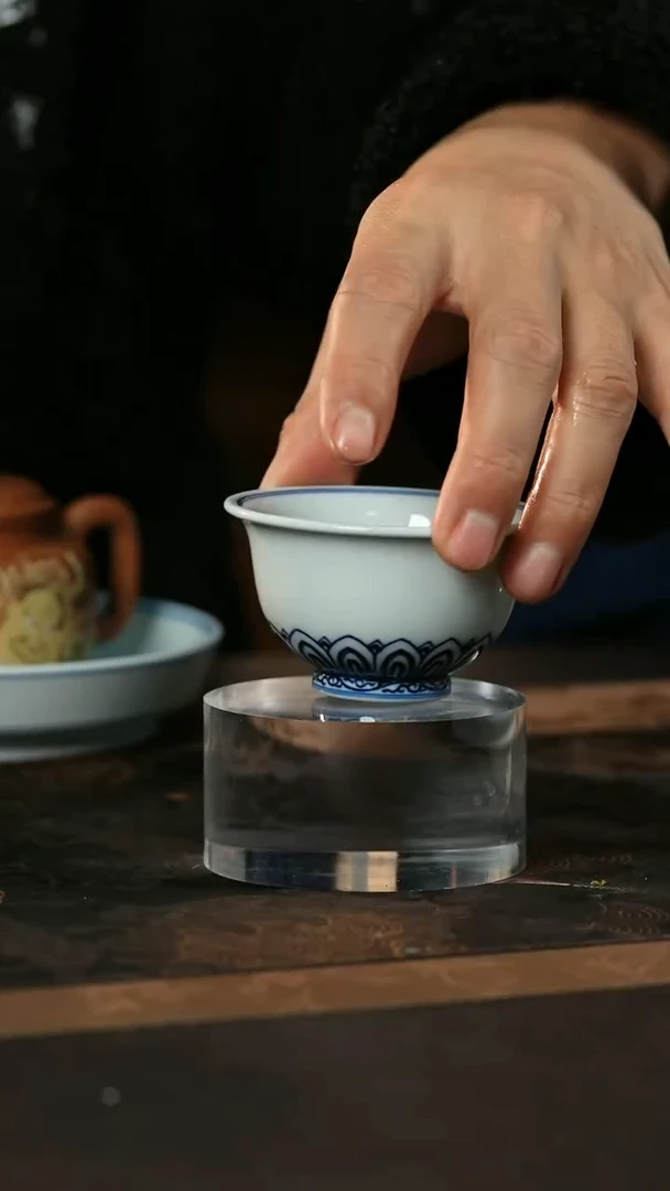 景德镇亦然堂柴窑宝相单杯