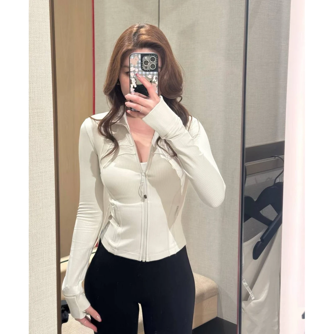 漫画身材 秋冬显瘦遮肉罗纹立领运动夹克 2610