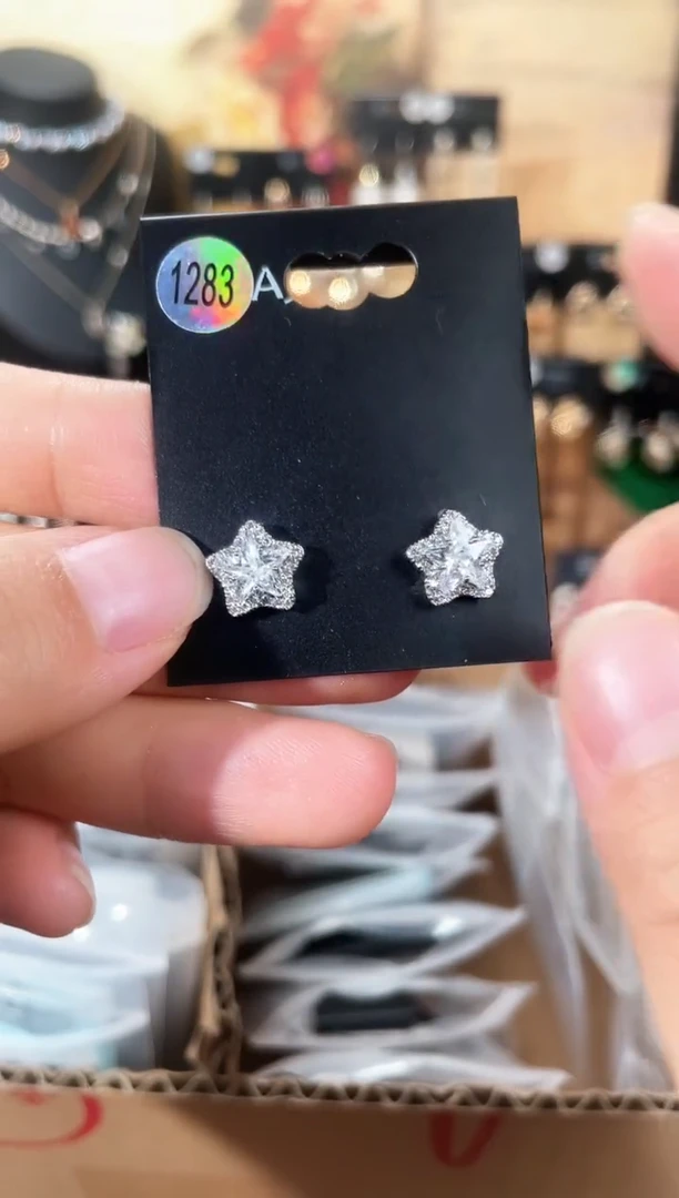 合金925银锆石豆1283