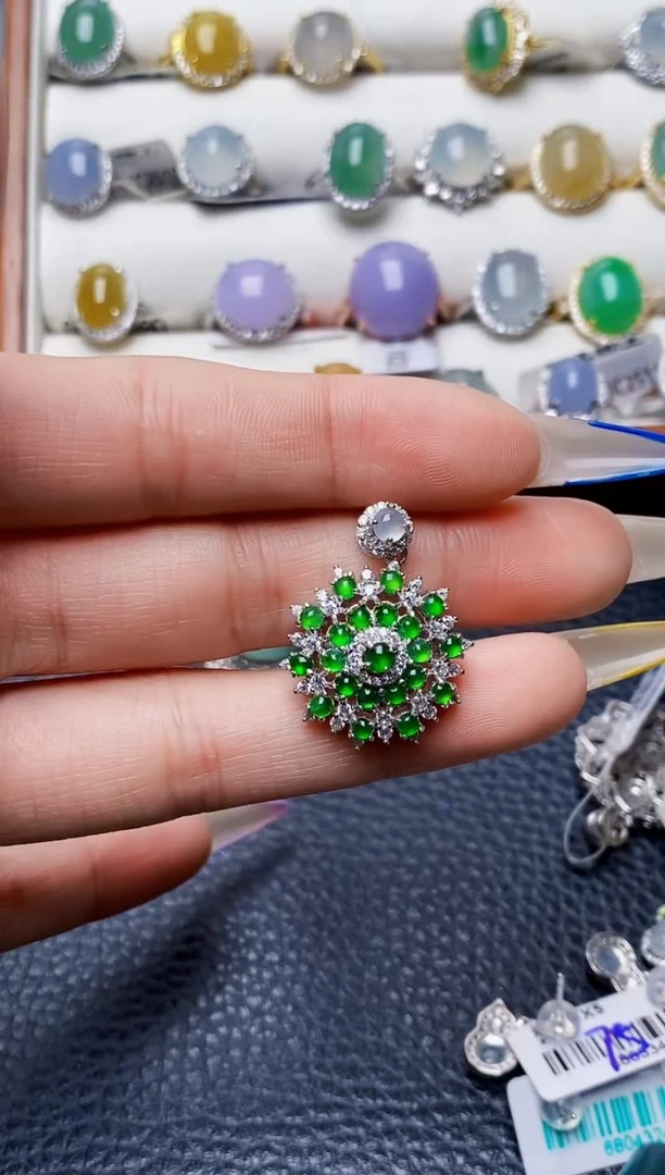 银S925镶嵌戒指翡翠2862