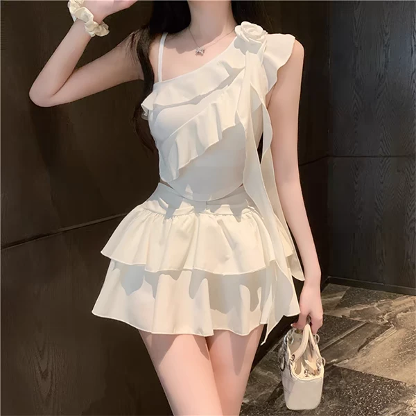 休闲风连衣裙少女风套装时尚套装性感风纯欲抹胸（非主图备注编码）