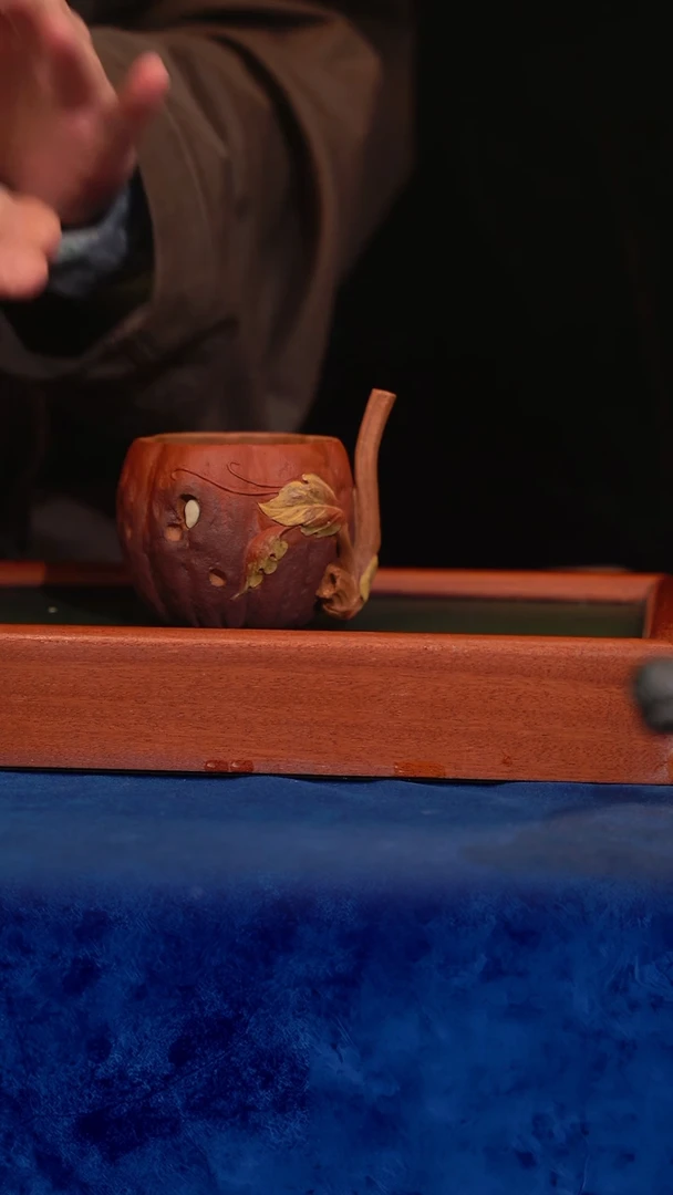 紫砂 宜兴紫砂 ZY 南瓜 吸管杯