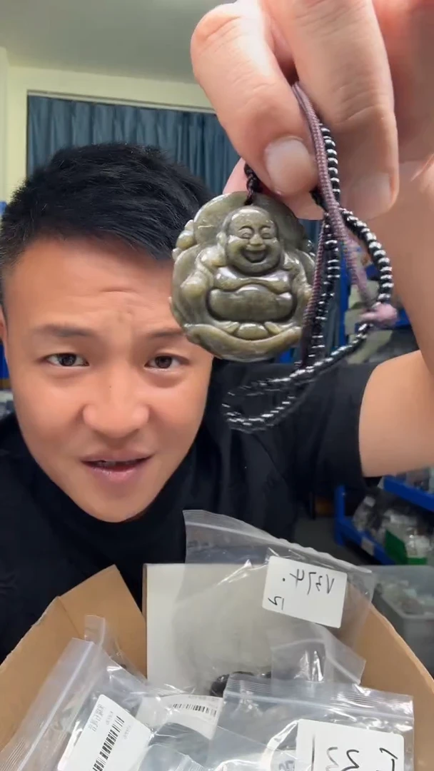 黑曜岩未镶嵌颈饰k9997