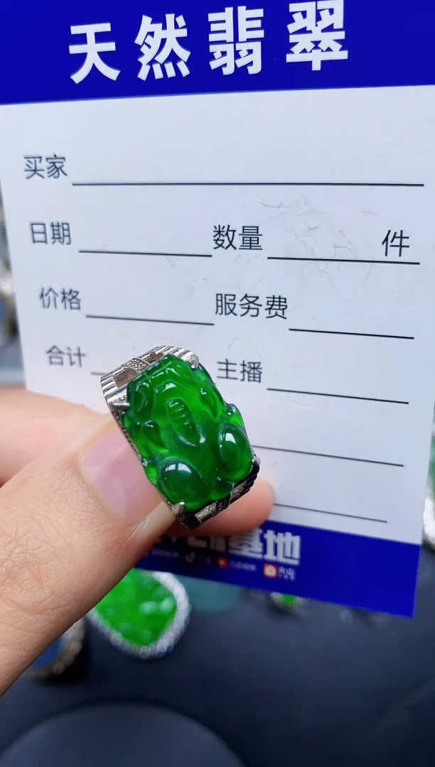 银S925镶嵌翡翠耳饰233
