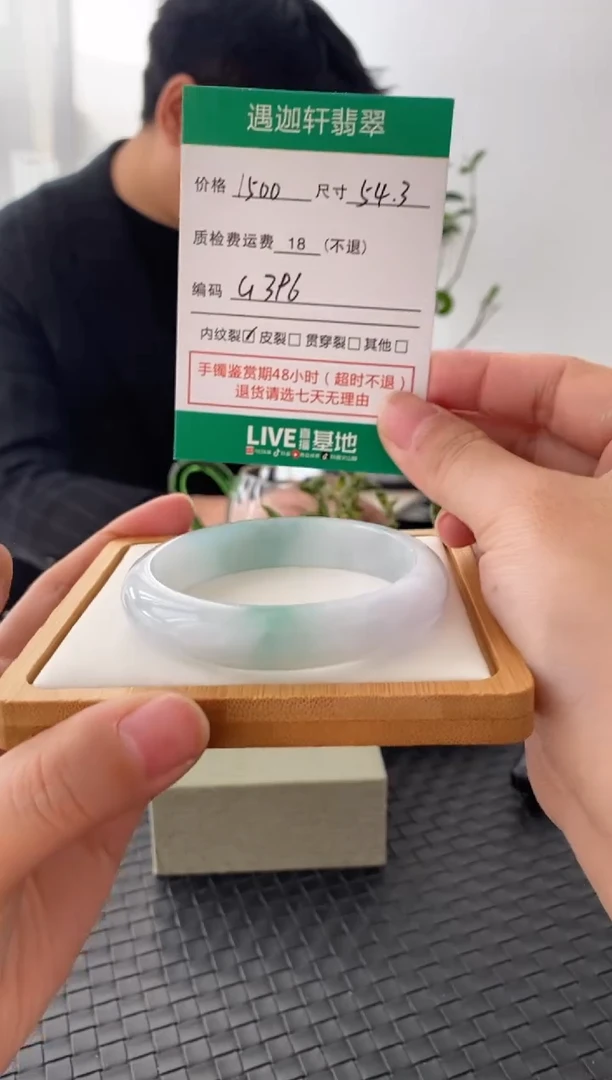 未镶嵌手镯翡翠G396 圈口54.3